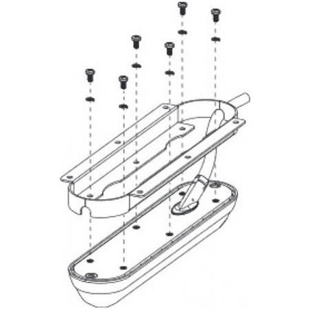 Sabot de montage flush à visser sur carène pour sonde TA Structure Scan 3D - LOWRANCE