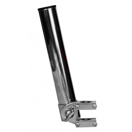 Porte canne orientable sur tube - Inox