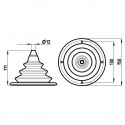 Soufflet passe câble diamètre 12mm entraxe 130mm - RIVIERA