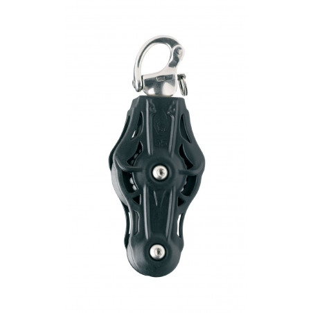 Poulie violon émerillon mousqueton drisse réa de 45 mm - WICHARD