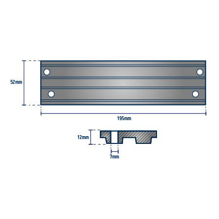 Anode Plaque hors-bord 40/60 CV MERCURY - ORANGEMARINE