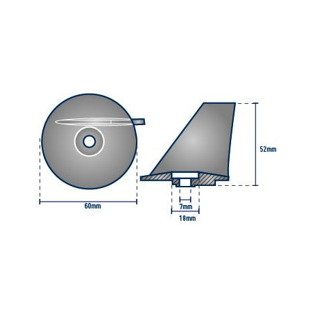 Anode Queue de carpe TOHATSU - ORANGEMARINE