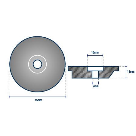 Anode Rondelle YAMAHA - ORANGEMARINE