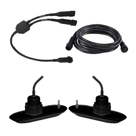 Pack sonde traversante plastique bâbord et tribord 12° RV-312 RealVision 3D - RAYMARINE