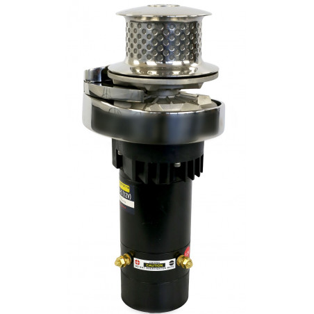 Guindeau électrique 1000w 12V - alu - 8mm DIN/ISO vertical avec poupée - ORANGEMARINE