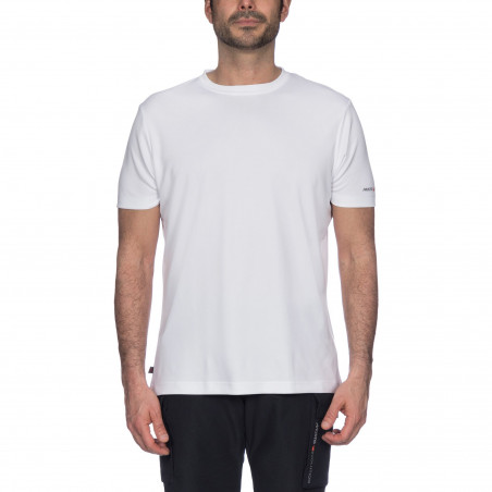 SunShield Permanent Wicking UPF30 Tee-shirt de navigation manches courtes Homme  Blanc - MUSTO