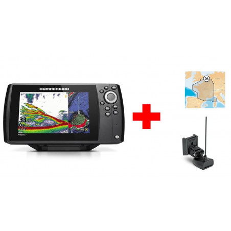 Sondeur GPS HUMMINBIRD HELIX 7N G3 + sonde TA + carte Navionics