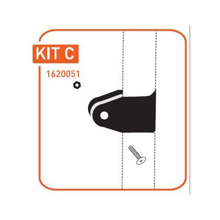 Kit C - Pièces détachées pour bimini alu anodisé ( Collier pour arceau) - ORANGEMARINE