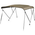 Bimini aluminium renforcé Beige 3 arceaux - Largeur 155-168 cm - COVERSY