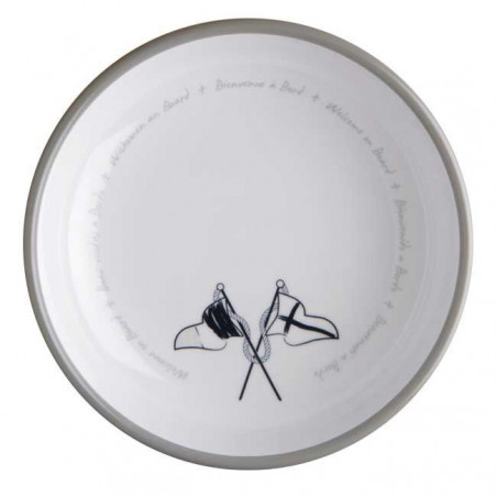 set de 6 assiettes creuses 18 cm WELCOME ON BOARD - Marine Business