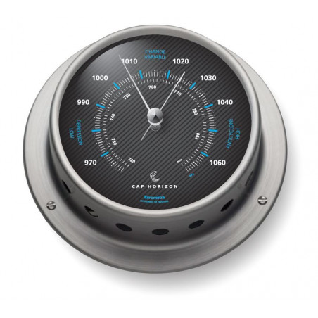 Baromètre 85 mm en inox satiné - E-RACING