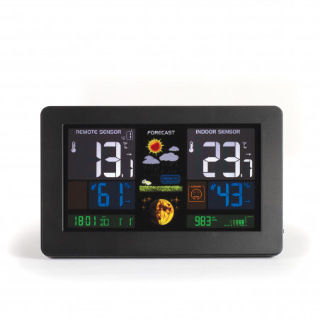 Station météo barométrique avec sonde extérieure sans fil - CLIP SONIC TECHNOLOGY