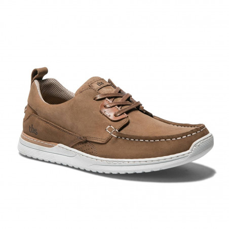 REABURN Tennis homme bateau en cuir  Beige - TBS