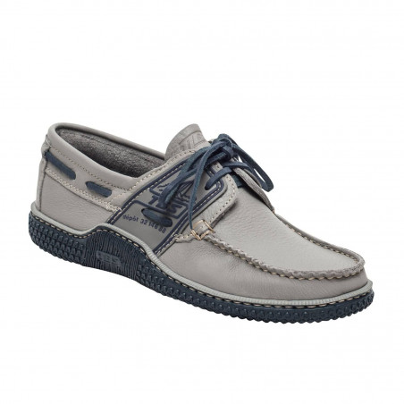 Globek gravier + encre - Chaussures bateau homme - GRIS - TBS
