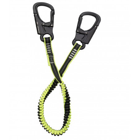 Longe de harnais élastique 2 mousquetons technique - PLASTIMO