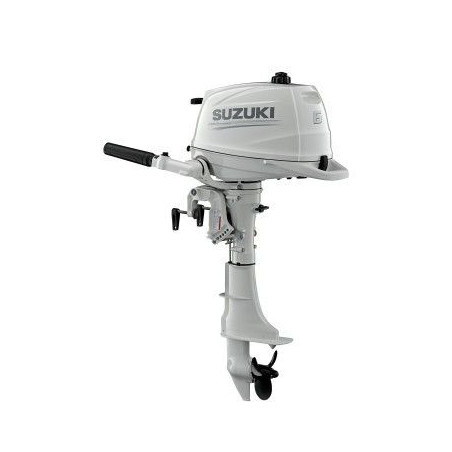 Moteur hors-bord 4T SUZUKI 6 cv arbre long BLANC