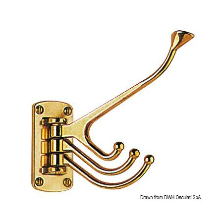 Porte manteau 4 crochets orientable