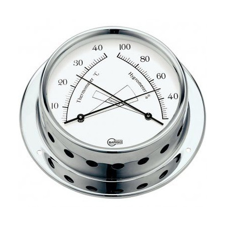 Thermomètre et hygromètre chromés série Tempo 85