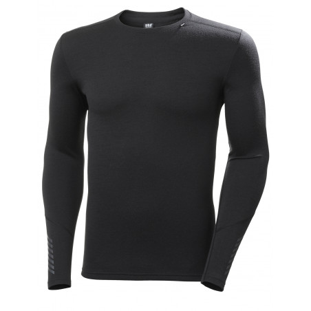 Tee-shirt thermique LIFA avec laine Merino - Pour homme - Helly-hansen - Noir