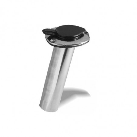 PORTE-CANNE INOX ENCASTRABLE 15° FOND OUVERT - SEANOX