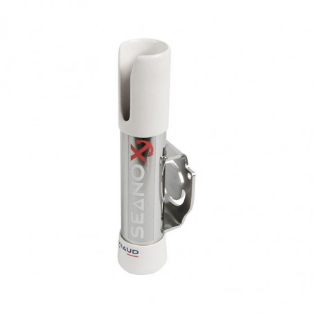 PORTE-CANNE INOX BLANC ORIENTABLE FOND OUVERT - FIXATION BALCON - SEANOX