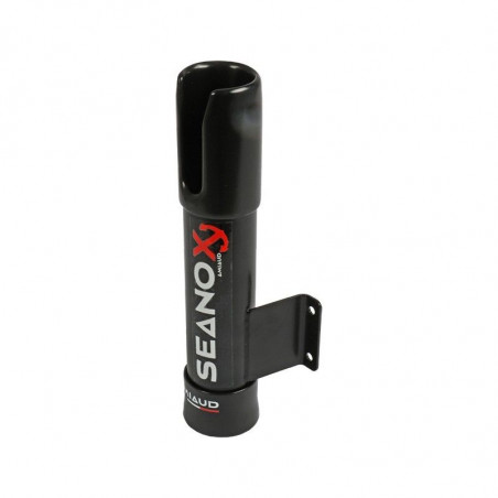 PORTE-CANNE NOIR INOX FIXATION DEPORTÉE FOND OUVERT - SEANOX