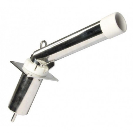 PORTE-CANNE/TANGON INOX PIVOTANT A CRANS - INCLINAISON 135° - SEANOX