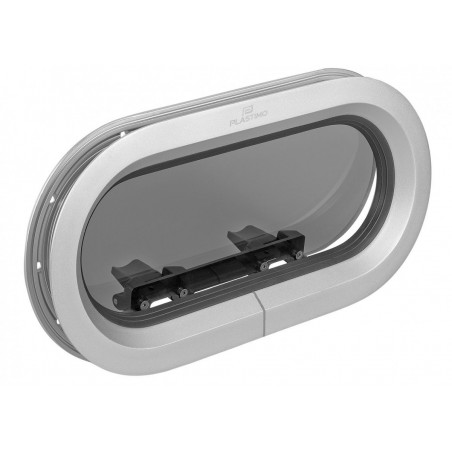 HUBLOT OVALE EN ALUMINIUM ET VITRE ACRYLIQUE - PLASTIMO