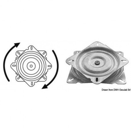 BASE TOURNANTE À FRICTION EN ACIER POUR SIÈGES