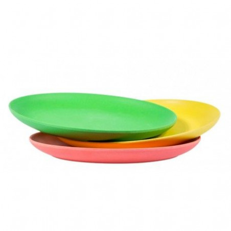 ASSIETTE PLATE EN BAMBOU DIAMETRE 20 CM - CAO
