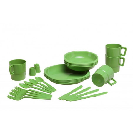 SET VAISSELLE 4 PERSONNES EN POLYPROPYLÈNE - CAO