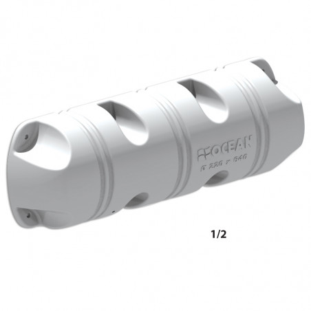 Defense de ponton moussée 1/2 blanche - OCEAN