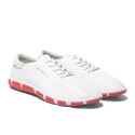 Tennis de pont Femme JAZARU Blanc semelle Rouge TBS