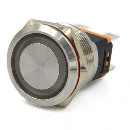 Interrupteur inox étanche 15A  bleu