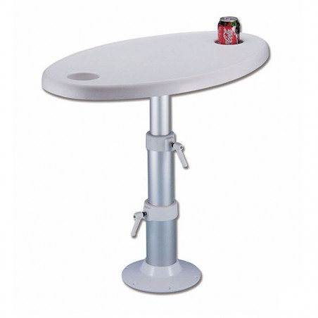 Table ovale en aBS avec support telescopique