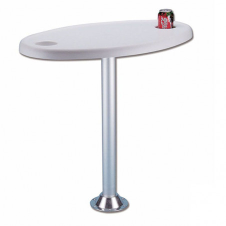 Table ovale avec support fixe 70 cm