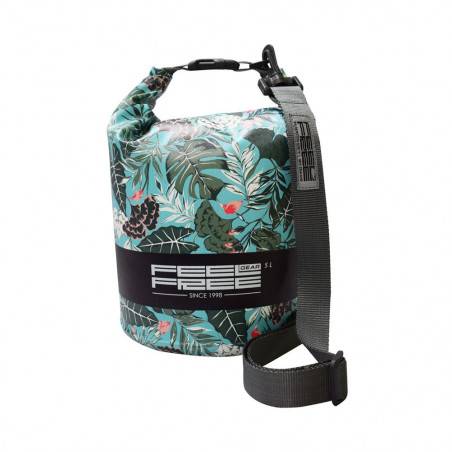 sac étanche feelfree tube mini 5l tropical green/grey
