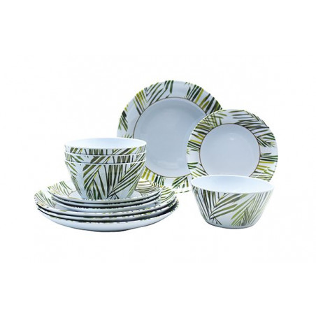 PACK VAISSELLE TROPICAL 12 PCS - INCASA