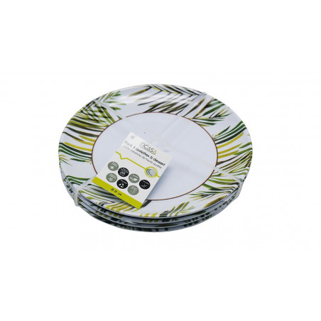 PACK 4 ASSIETTES D25 TROPICAL - INCASA