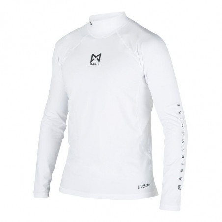 Lycra CUBE manches longues protection UV 50+ Blanc Magic marine