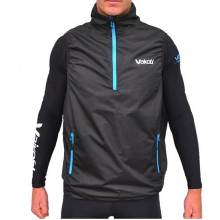 Veste 1/2 zip VDRY PERFORMANCE Noir zip bleu VAIKOBI