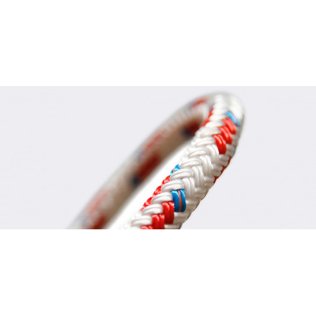 Cordage marin polyester polyvalent CUP - Blanc/Rouge - GLEISTEIN