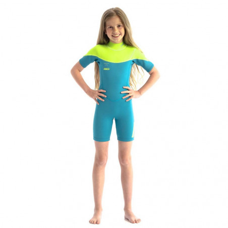 SHORTY JOBE BOSTON 2MM ENFANT BACKZIP BLEU/VERT