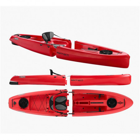 Kayak modulable Point 65 Mojito SOLO rouge