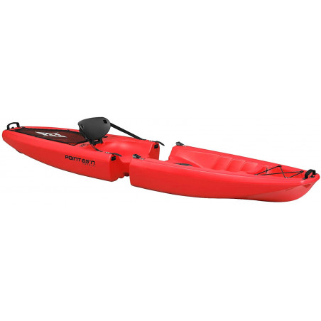 KAYAK MODULABLE SIT ON TOP POINT 65°N FALCON SOLO ROUGE