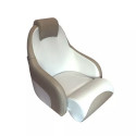 Siège pilote deluxe - Blanc / Camel - OVERDECK