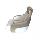Siège pilote deluxe - Blanc / Camel - OVERDECK