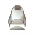 Siège pilote deluxe - Blanc / Camel - OVERDECK