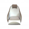 Siège pilote deluxe - Blanc / Camel - OVERDECK