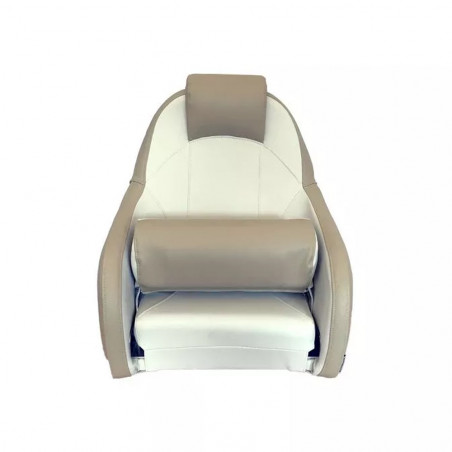 Siège pilote deluxe - Blanc / Camel - OVERDECK